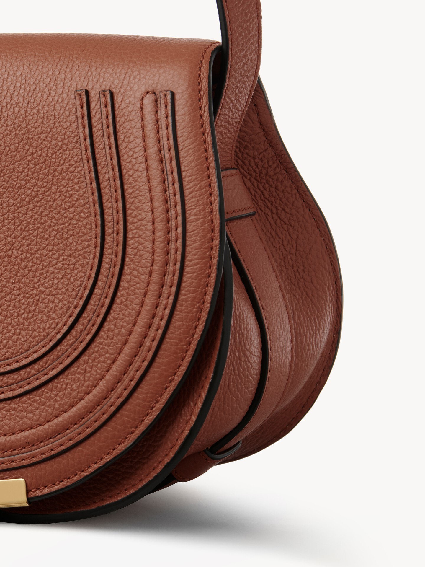 Small Marcie saddle bag in grained leather - 7