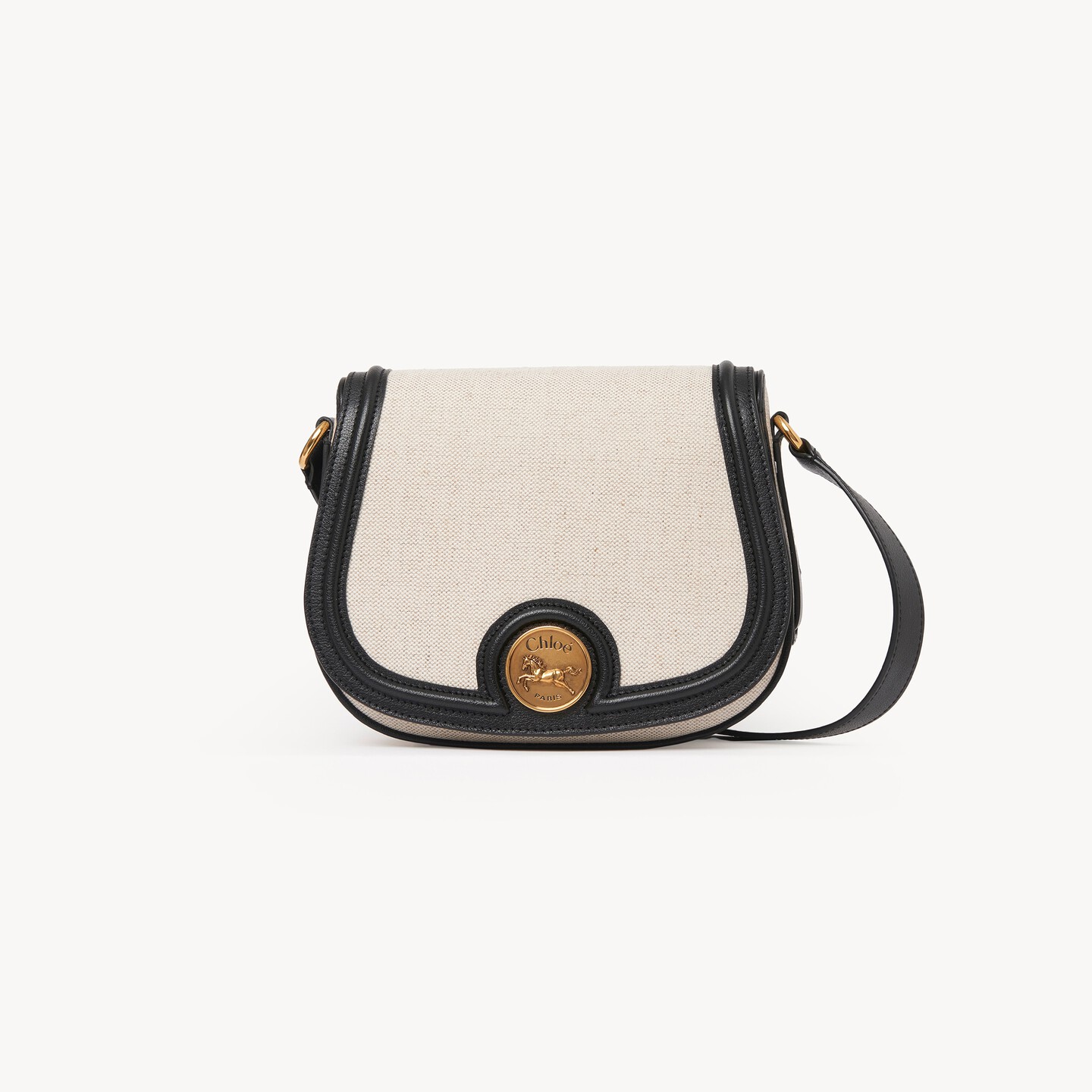 Horse Medal saddle bag in canvas & grained leather - 9