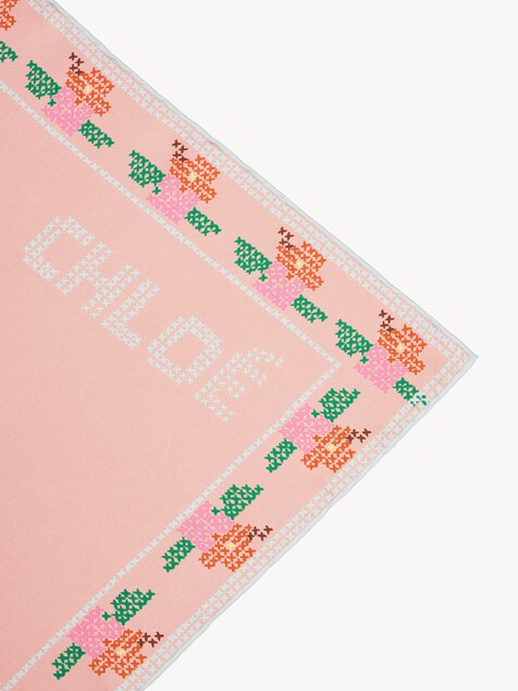 The Chlo&eacute; Parrot square scarf in silk twill