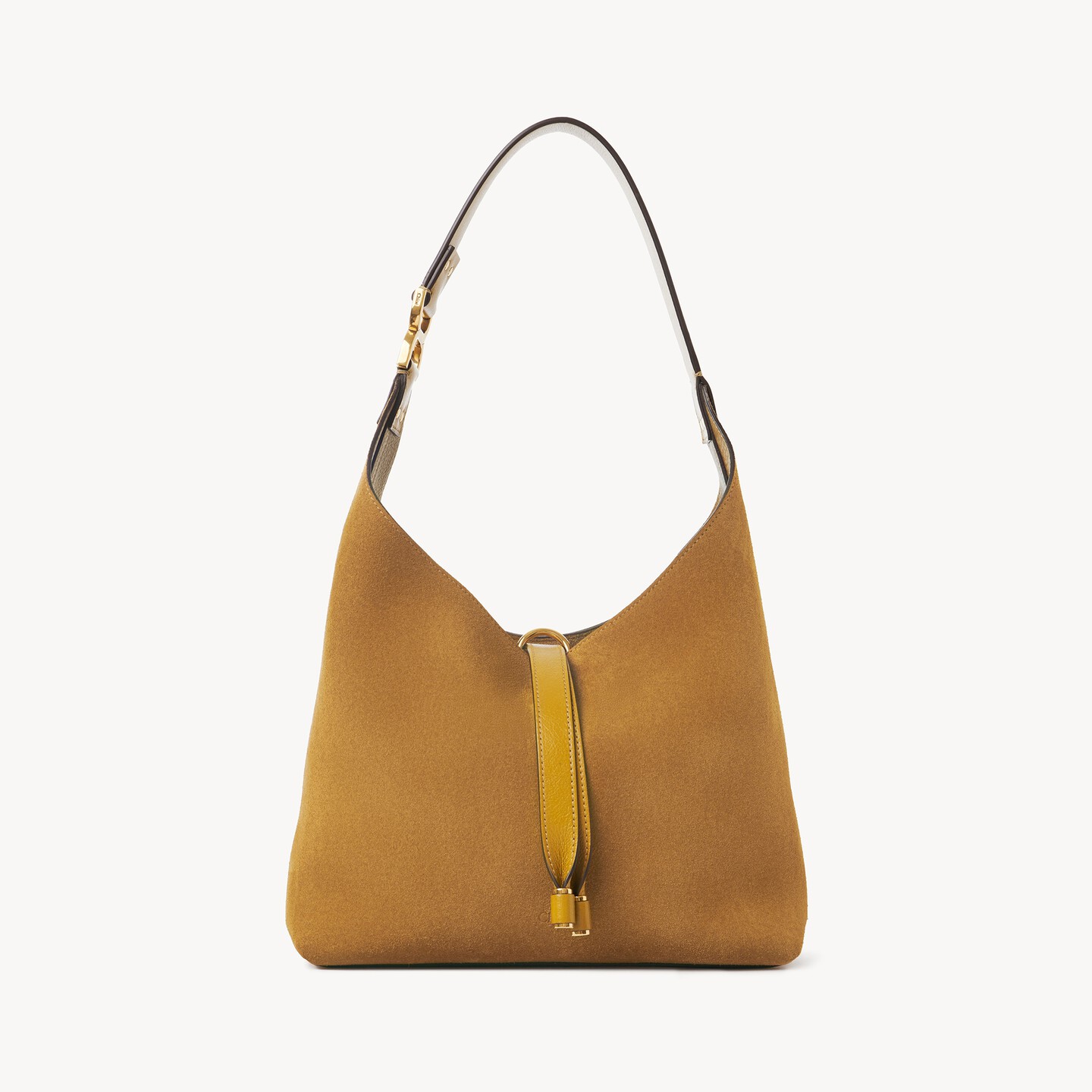Small Marcie hobo bag in suede leather - 9