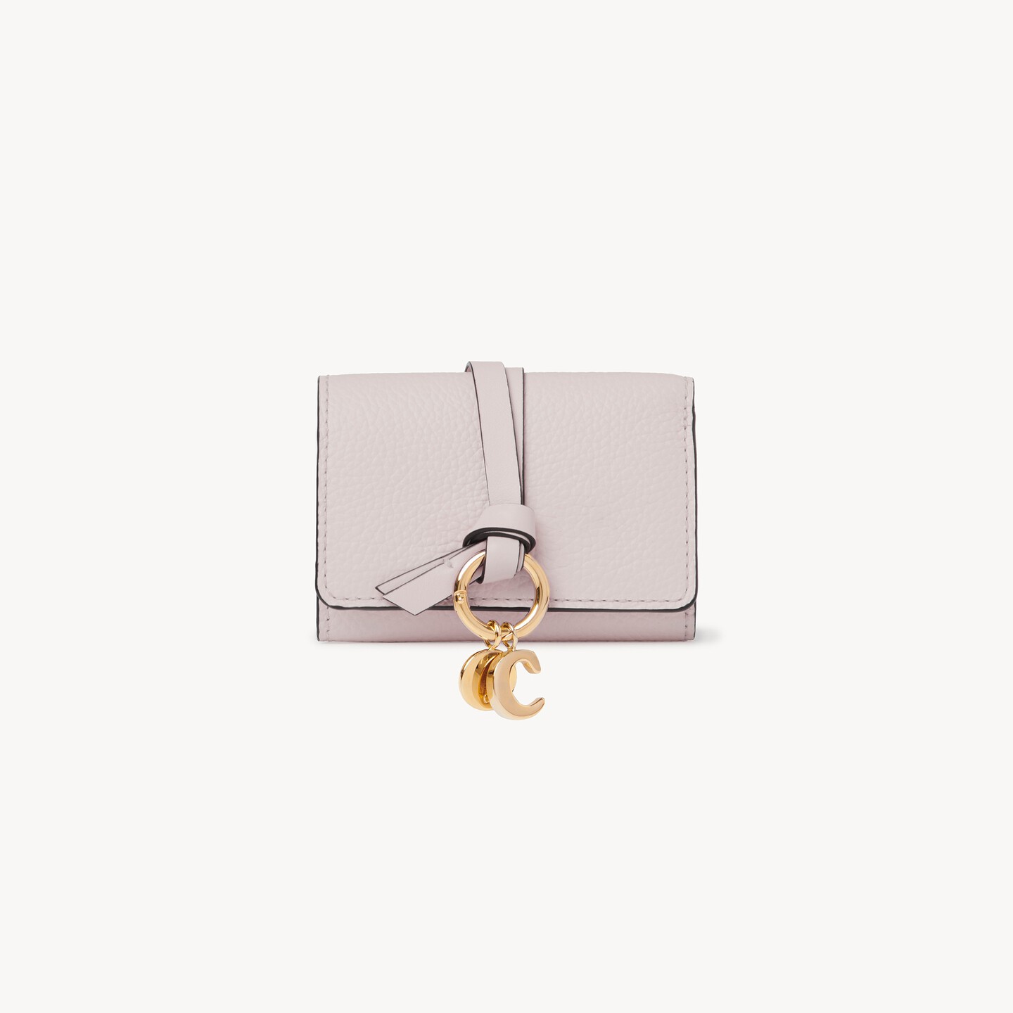Mini Alphabet tri-fold in grained leather - 4