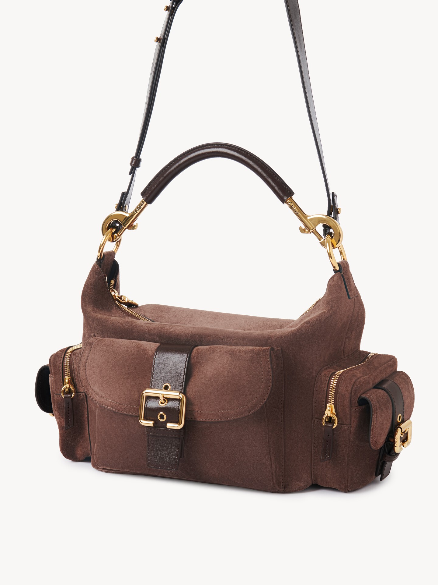 Camera bag in suede leather - 7