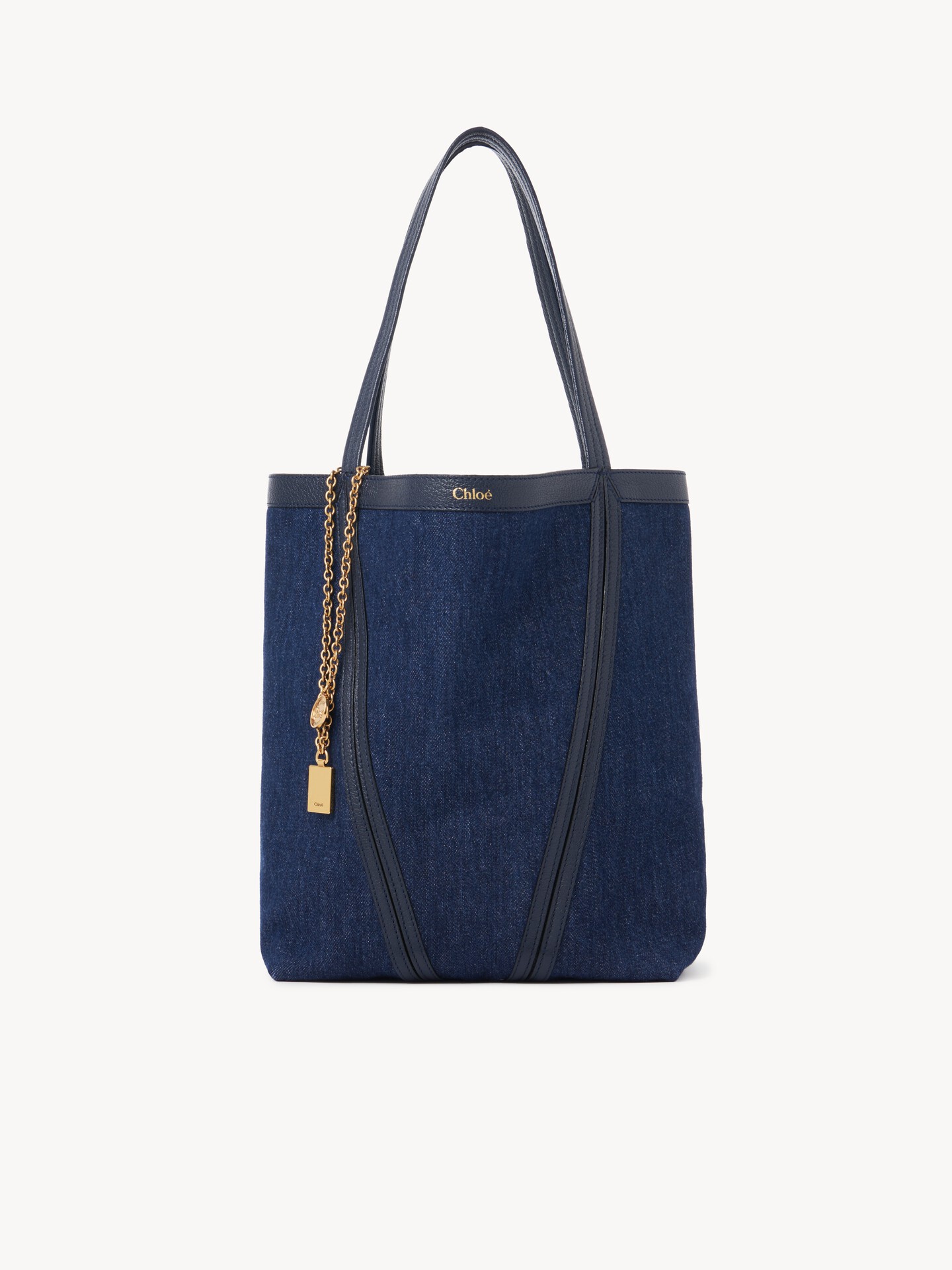 Chloé Spin tote bag in denim - 1