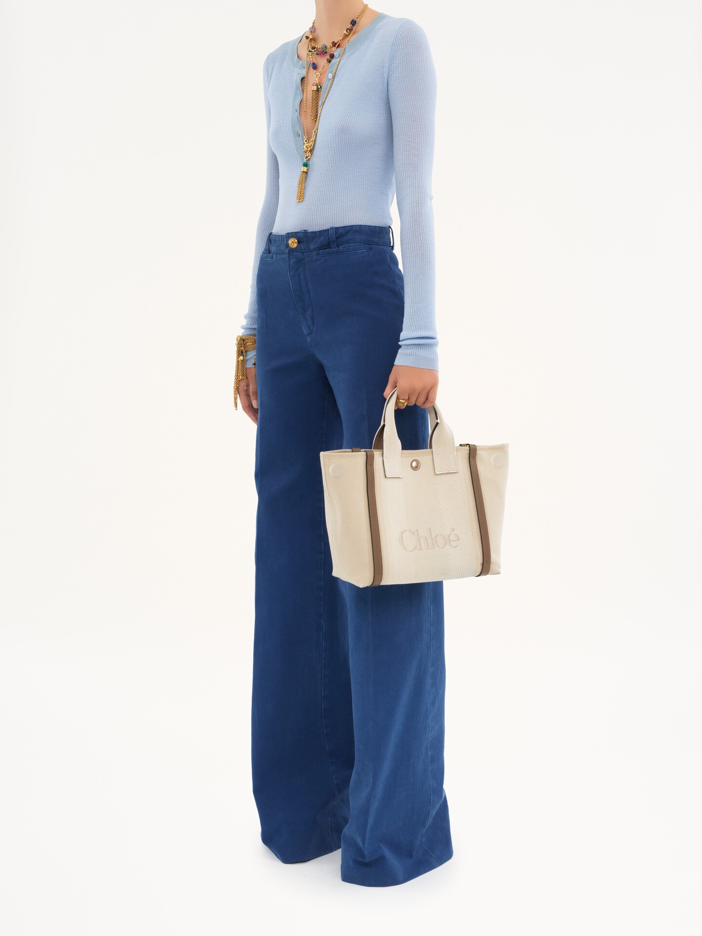 Small Chloé Carry tote bag in canvas - 4