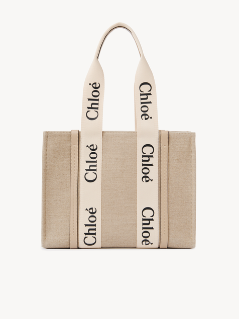 Woody tote bag in linen