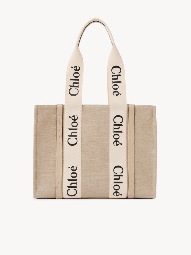 Woody tote bag in linen - 2