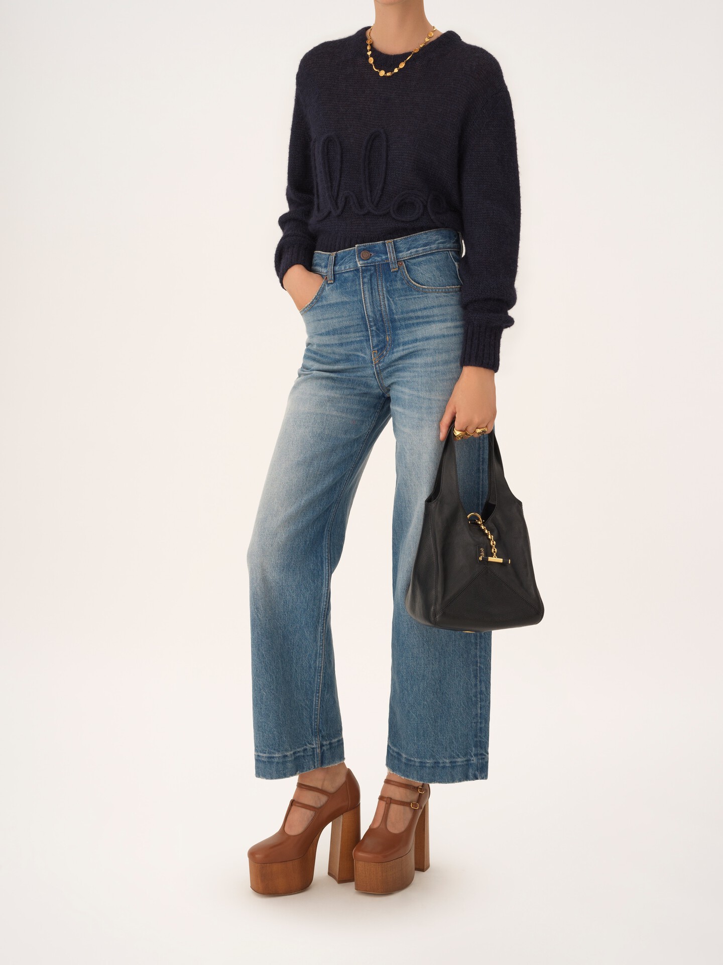 Small Chlo&eacute; balloon bag in grained leather - 8