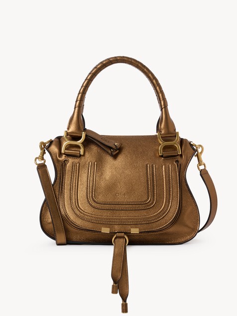 Small Marcie bag in metallic leather