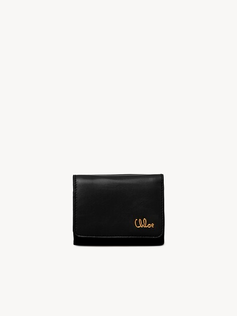 Mini Chloé Iconic tri-fold in shiny leather