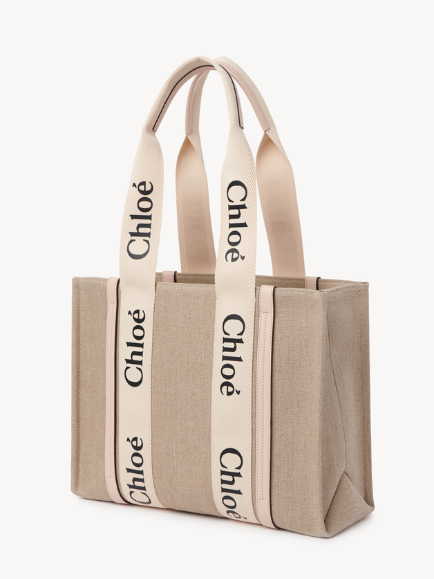 Woody tote bag in linen - 7