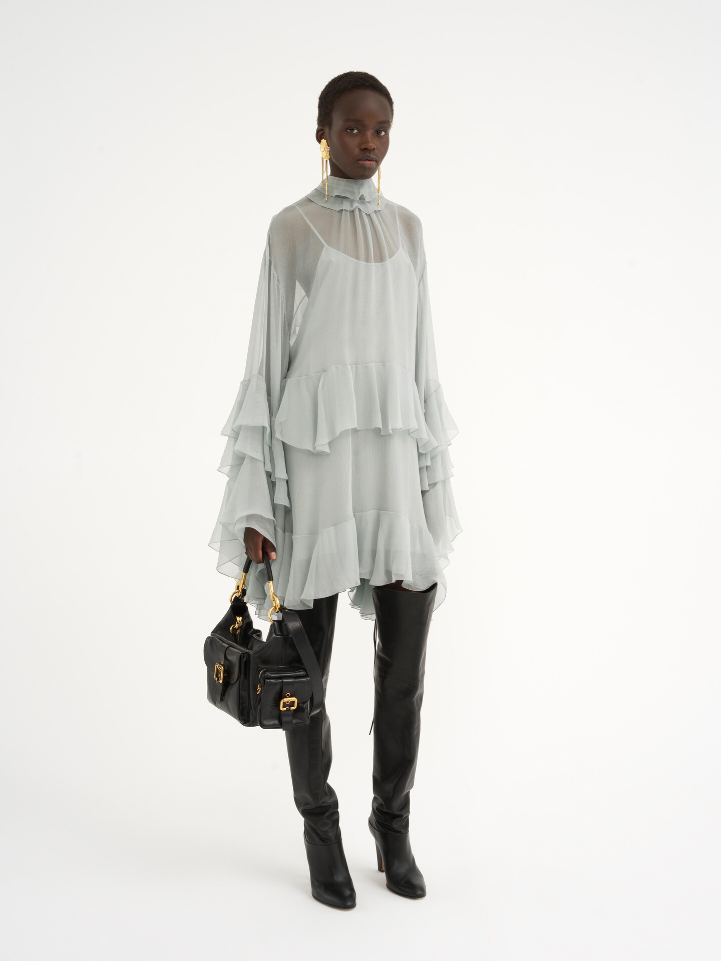 Camera bag in shiny leather - 14