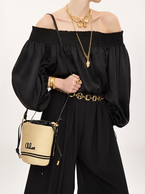Chlo&eacute; Soleil bucket bag in cord