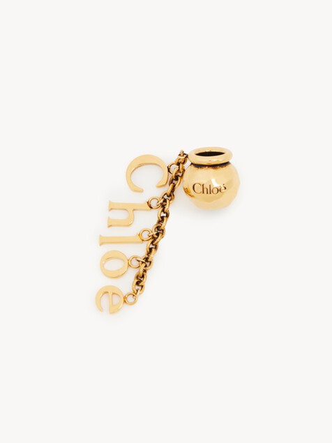 Sphere Chlo&eacute; Letters Dice bracelet charm in brass
