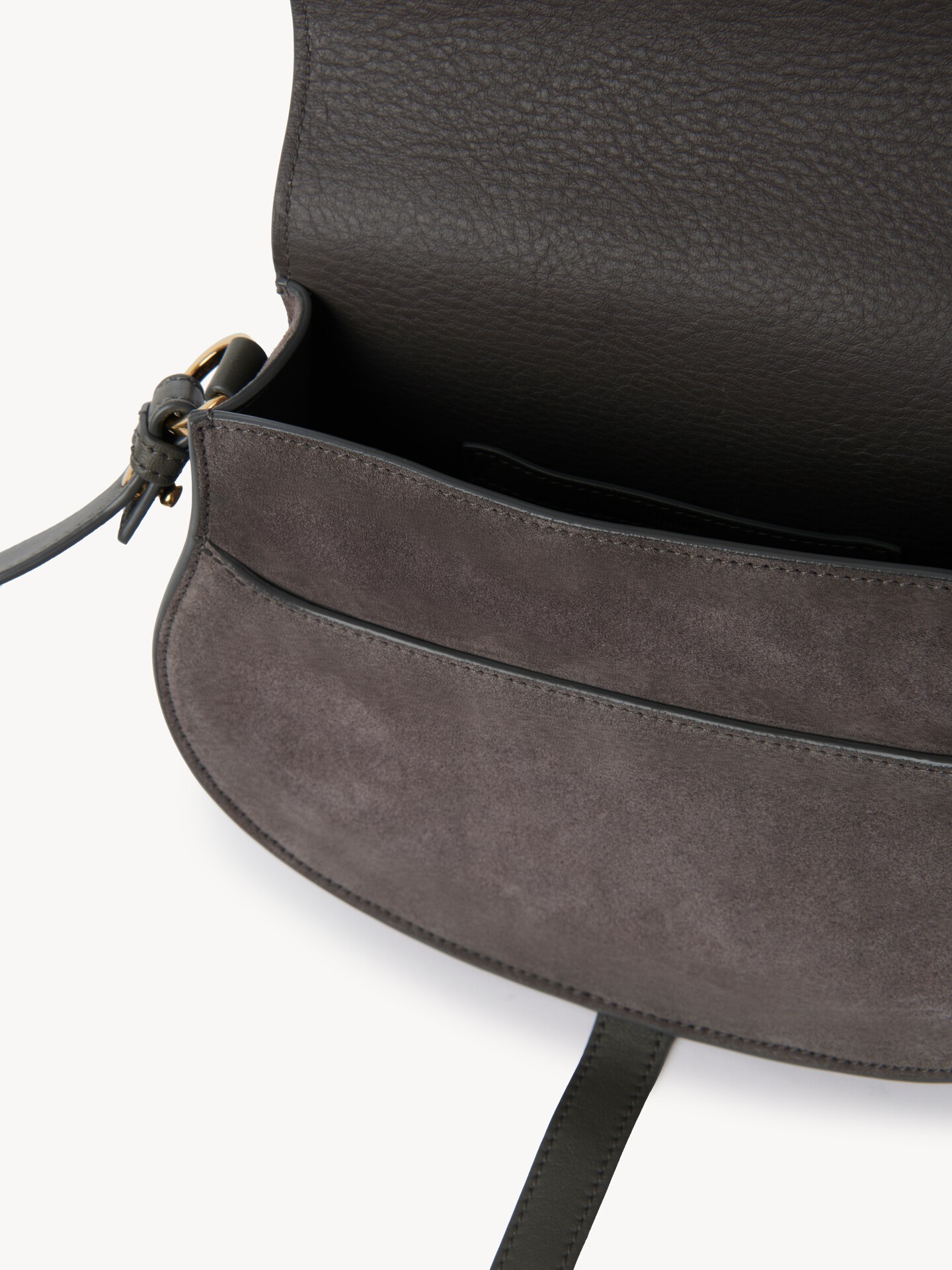 Marcie saddle bag in suede leather - 8