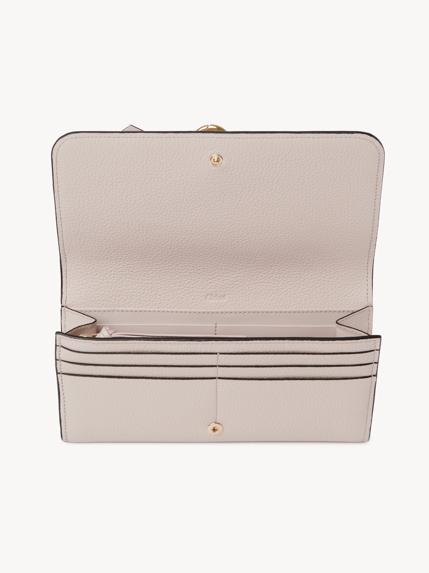 Alphabet wallet with flap in grained leather - 4