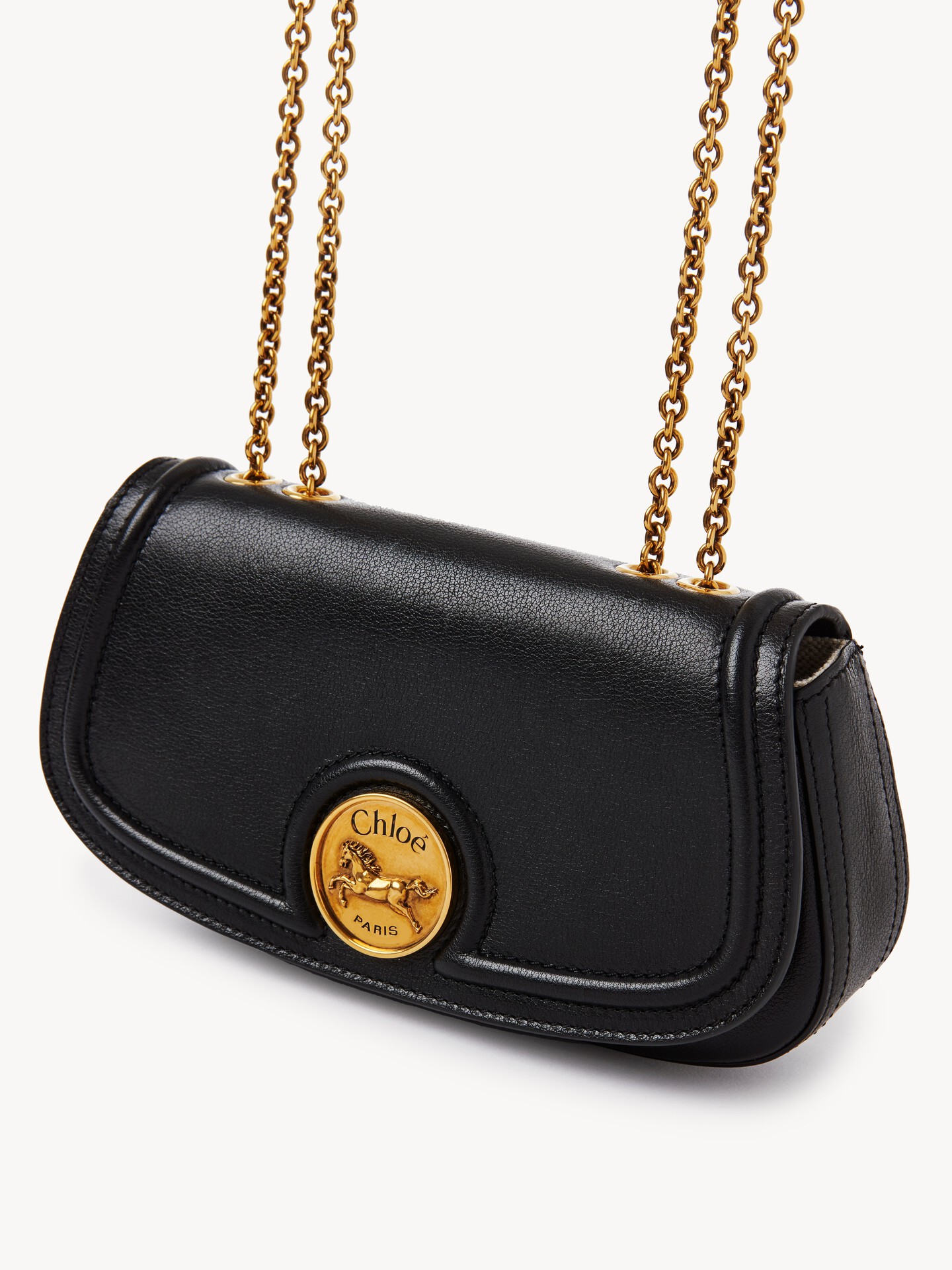 Horse Medal crossbody bag in grained leather - 4