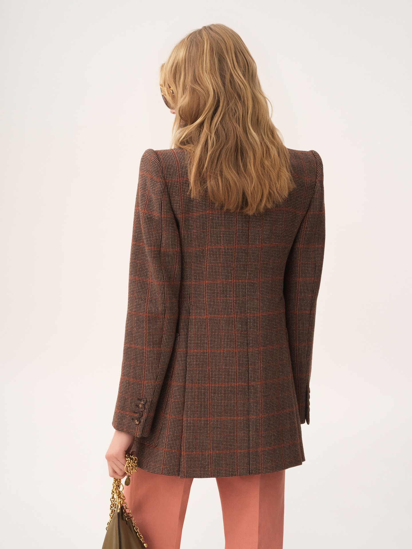 Tailored jacket in check wool - 8