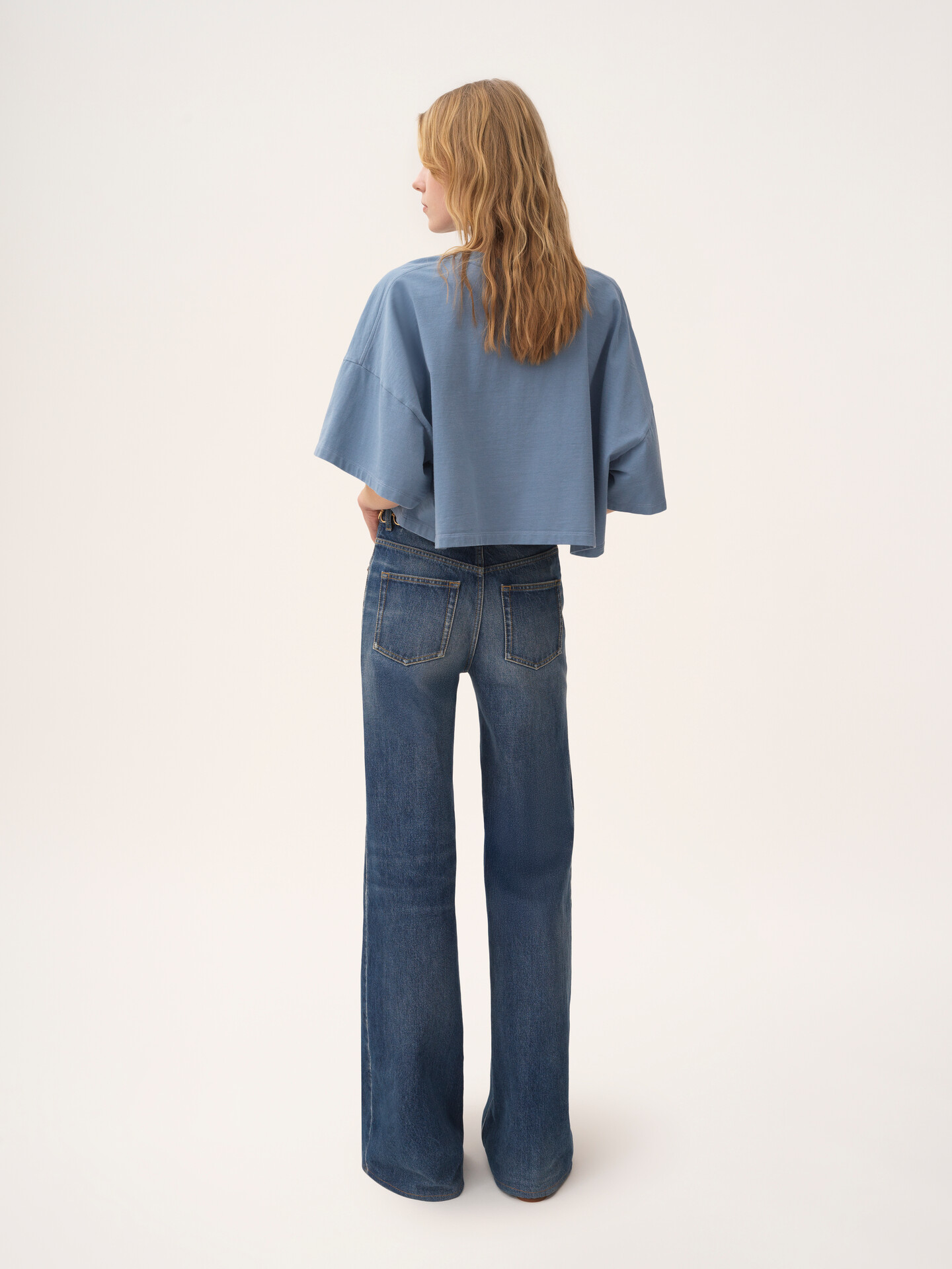 Cropped boxy logo T-shirt in cotton jersey - 5