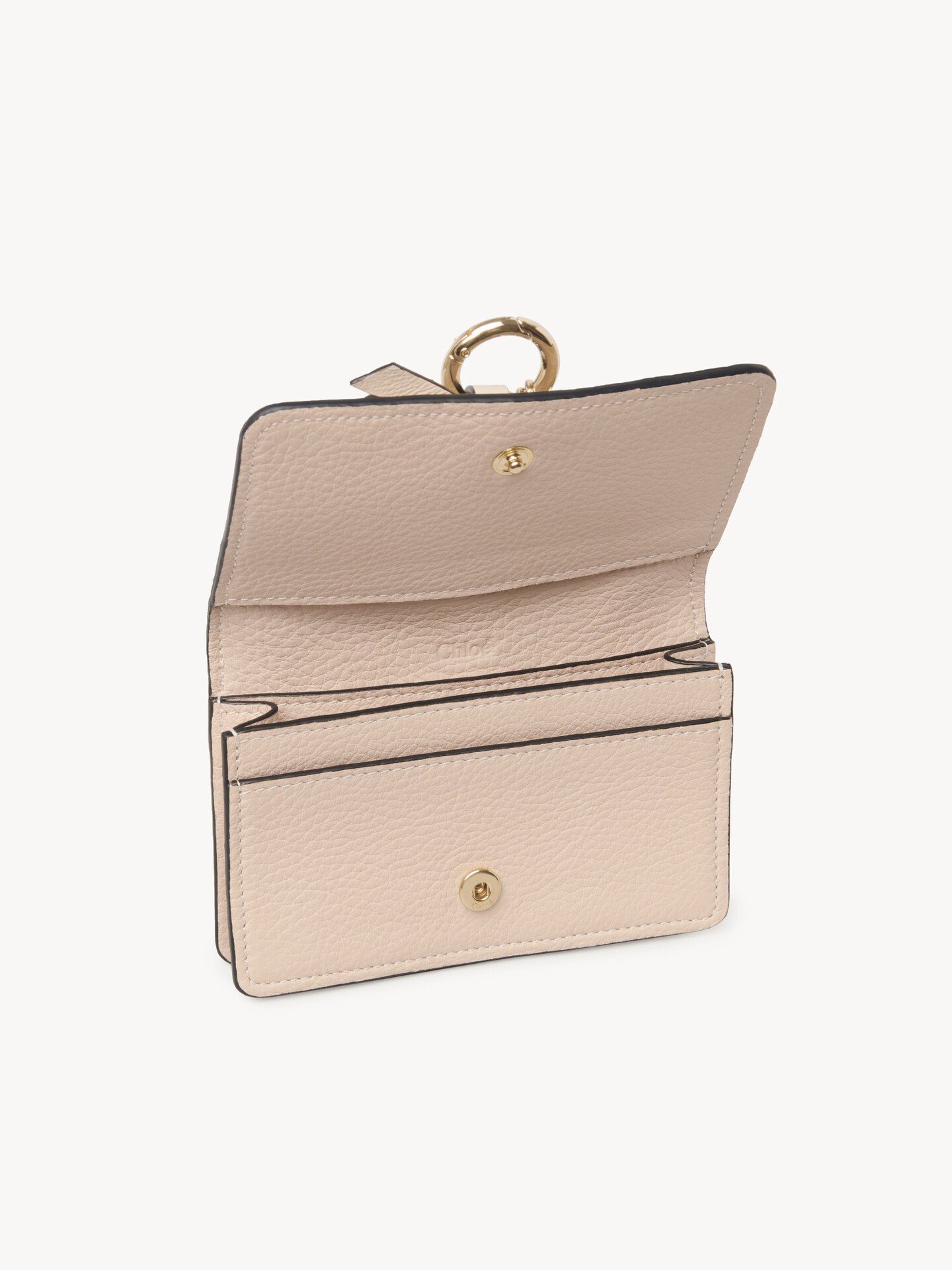 Alphabet card holder in grained leather - 5
