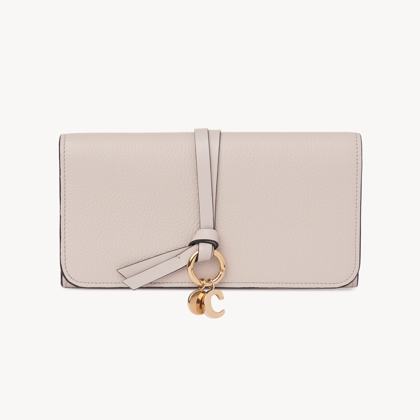 Alphabet wallet with flap in grained leather - 6