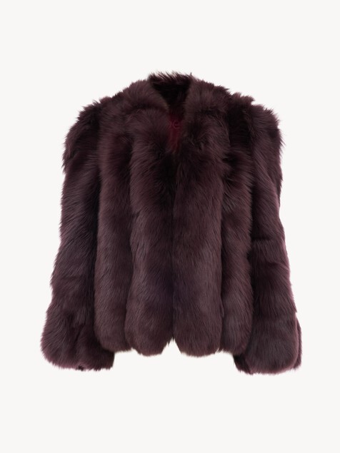 Oversized short coat in wool
