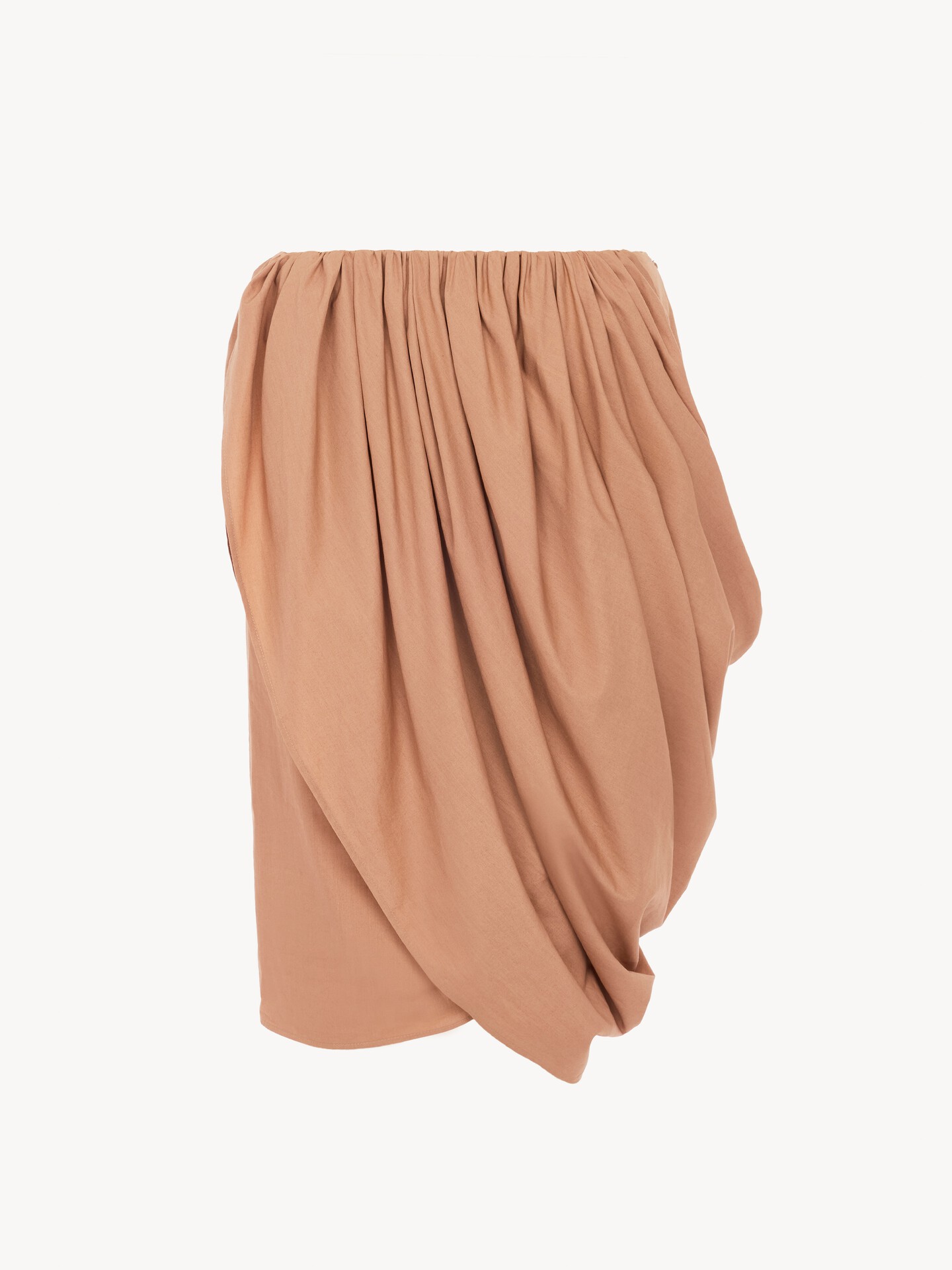 Knee-length wrap skirt in cotton poplin - 1