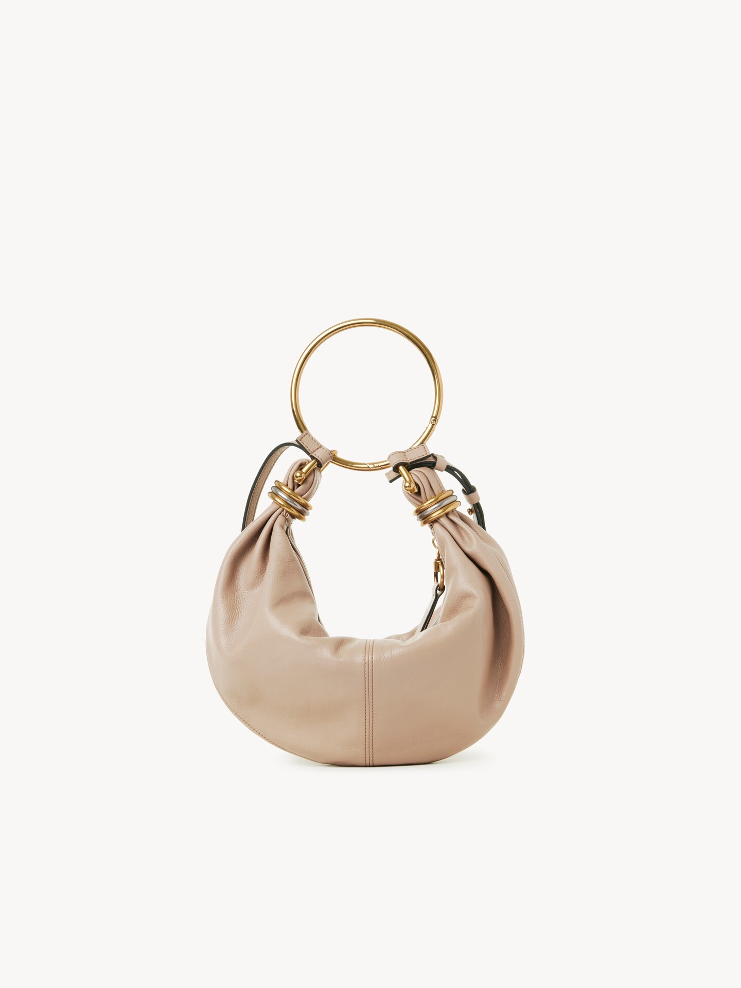 Small Bracelet hobo bag in grained leather - 8