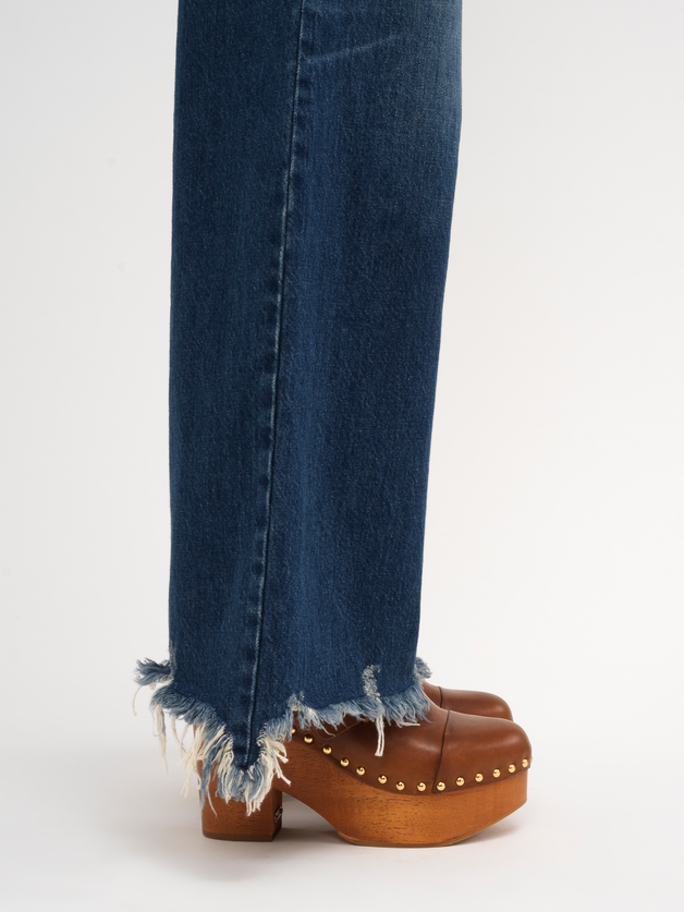 Cropped wide-leg jeans in denim - 6