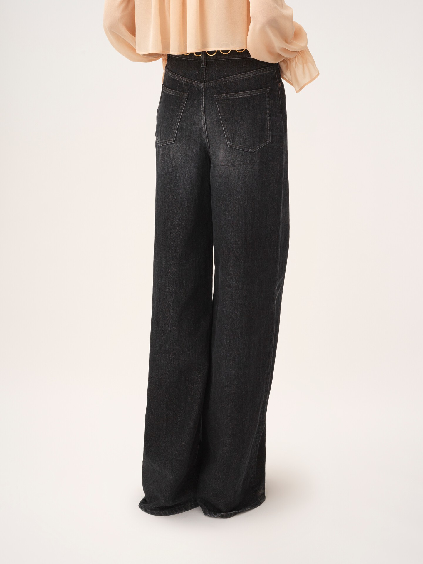 High-rise wide-leg jeans in denim - 5