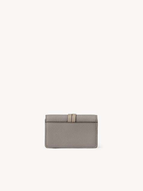 Alphabet card holder in grained leather