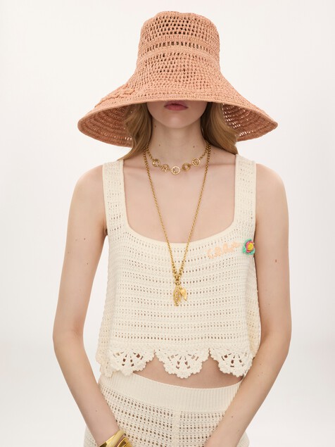The Chlo&eacute; Raffia capeline hat