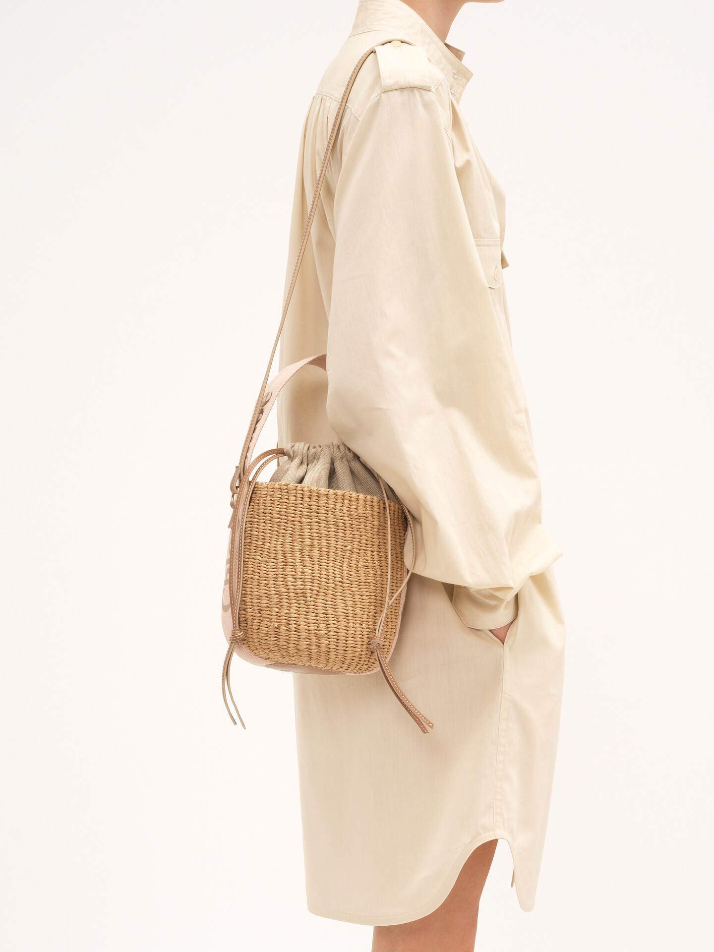 Small Woody tote bag in natural fibres - 9
