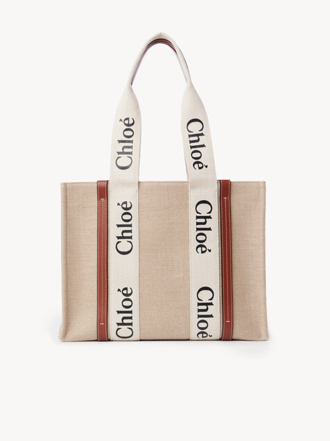 Woody tote bag in linen