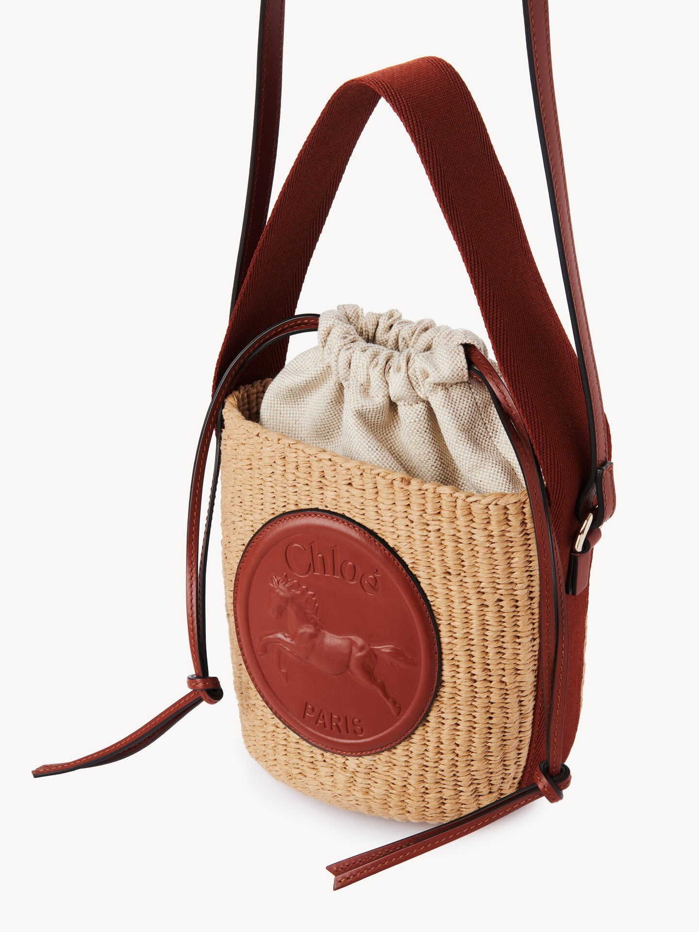Small Horse Medal Basket in natural fibres - 10