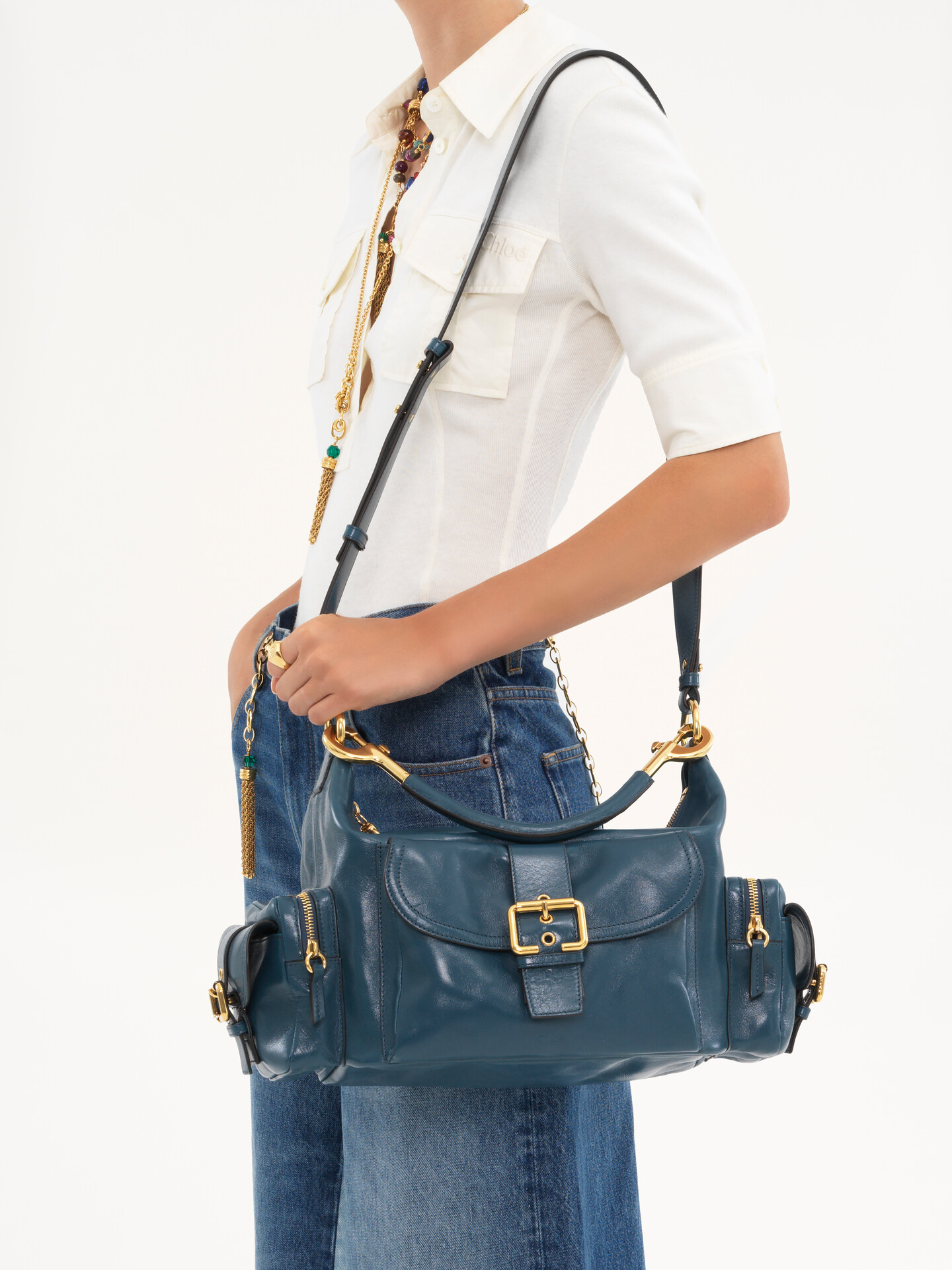 Camera bag in shiny leather - 3