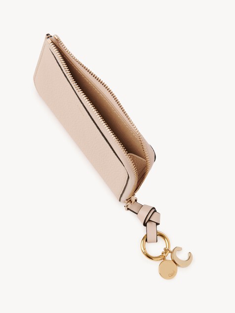 Alphabet purse in grained leather