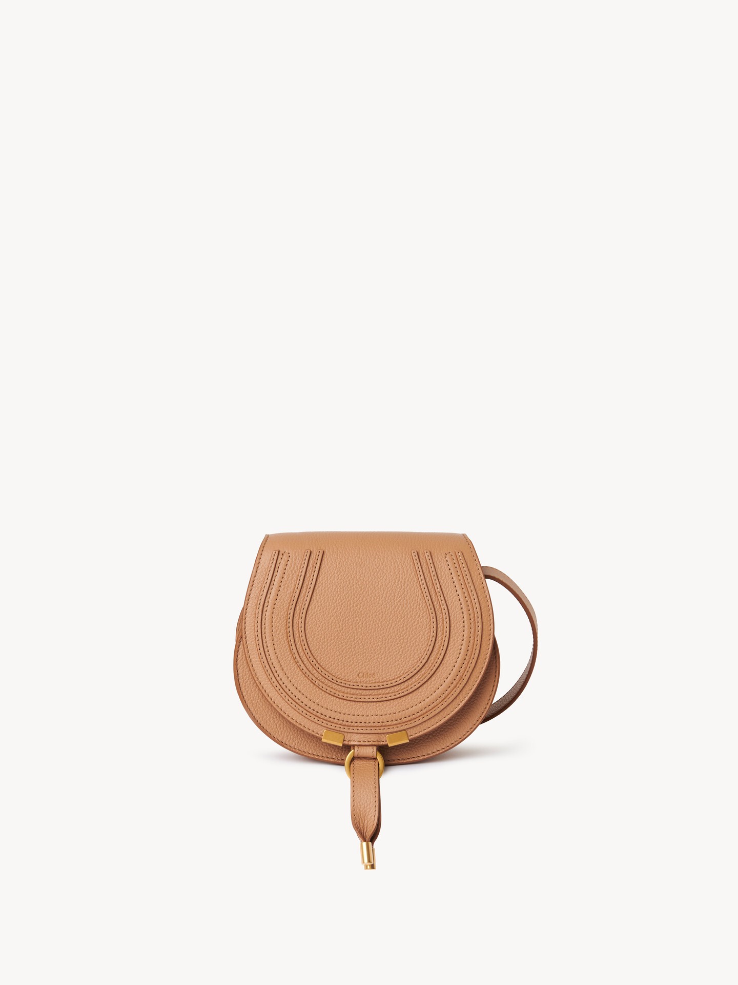 Small Marcie saddle bag in grained leather - 2