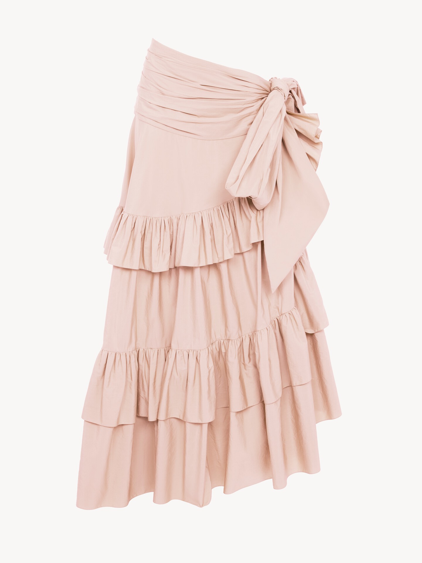 Long ruffled skirt in cotton poplin - 2