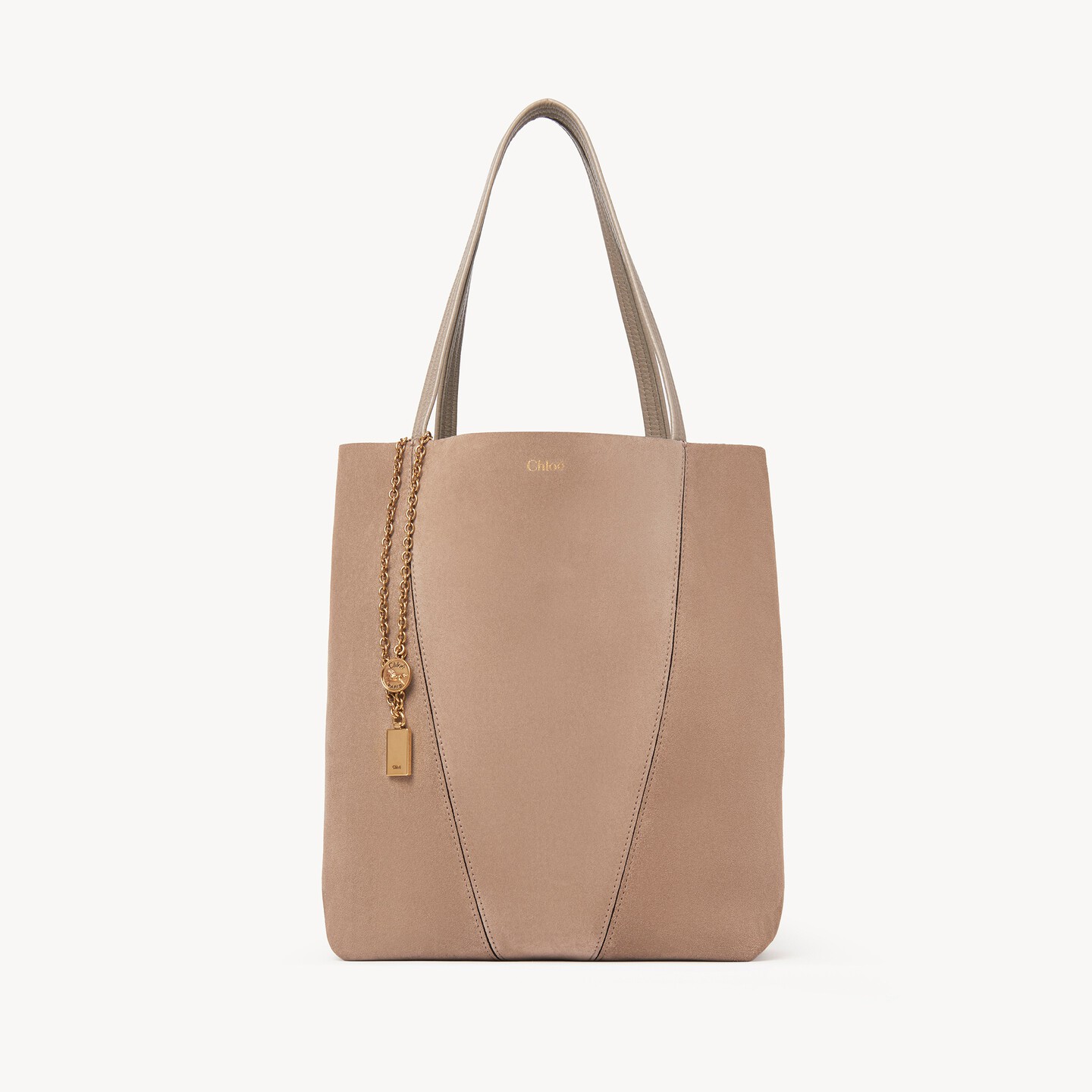 Chloé Spin tote bag in suede leather - 9