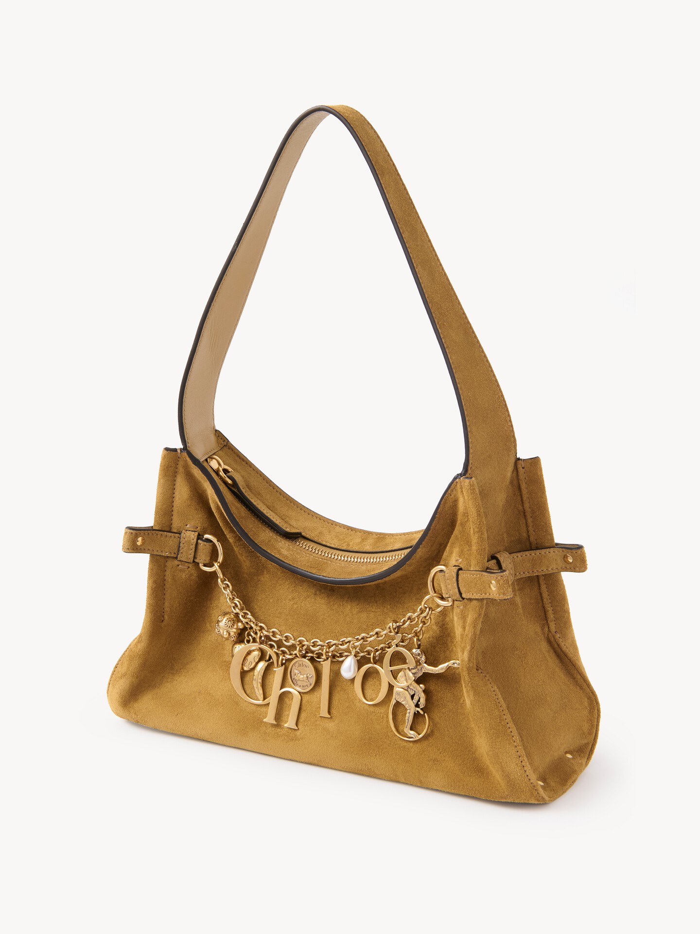 Chlo&eacute; Charms hobo bag in suede leather - 6