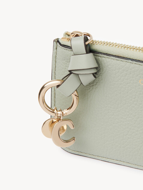 Alphabet wallet in grained leather