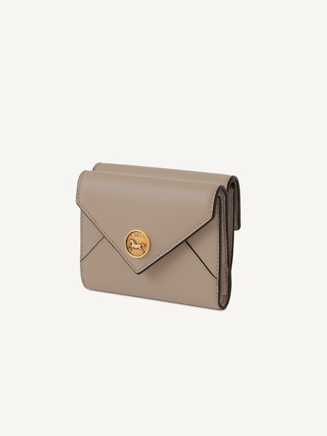 Small Envelope tri-fold in grained leather