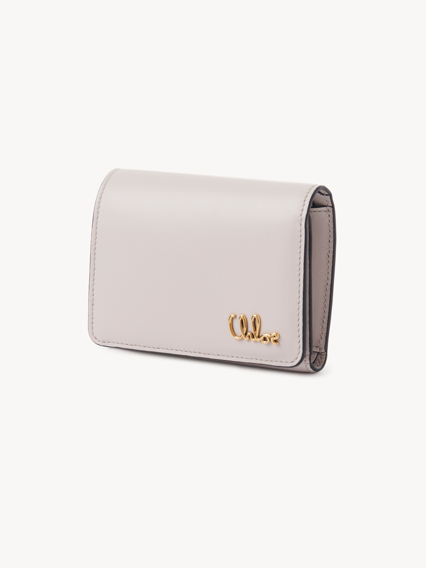 Small Chloé Iconic tri-fold with coin pocket in grained leather - 3