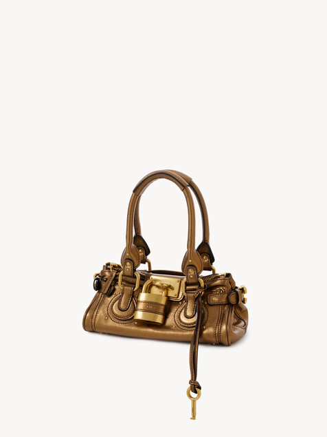 Small Paddington bag in metallised leather