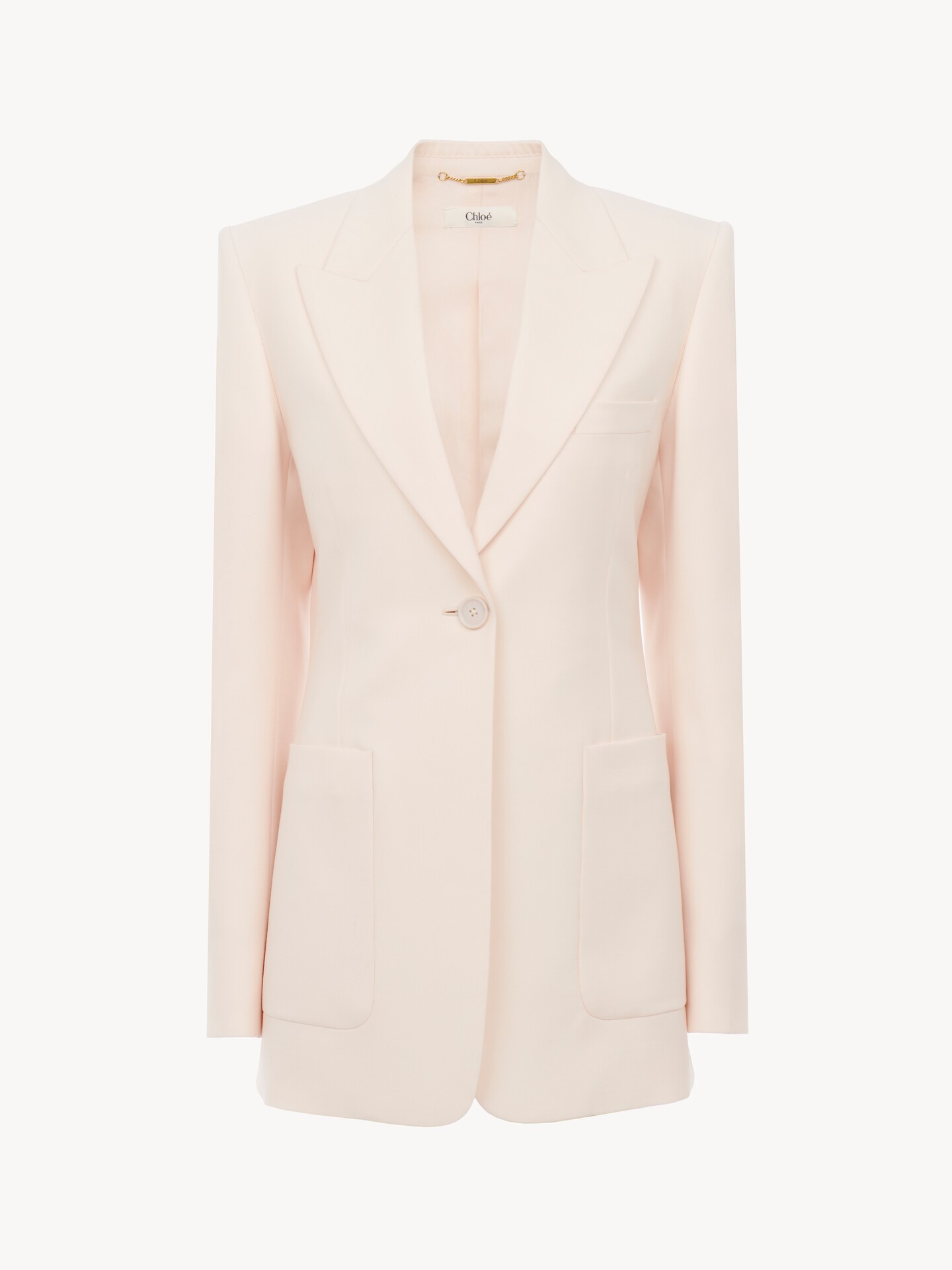 Single-breasted tailored jacket in wool gabardine - 2