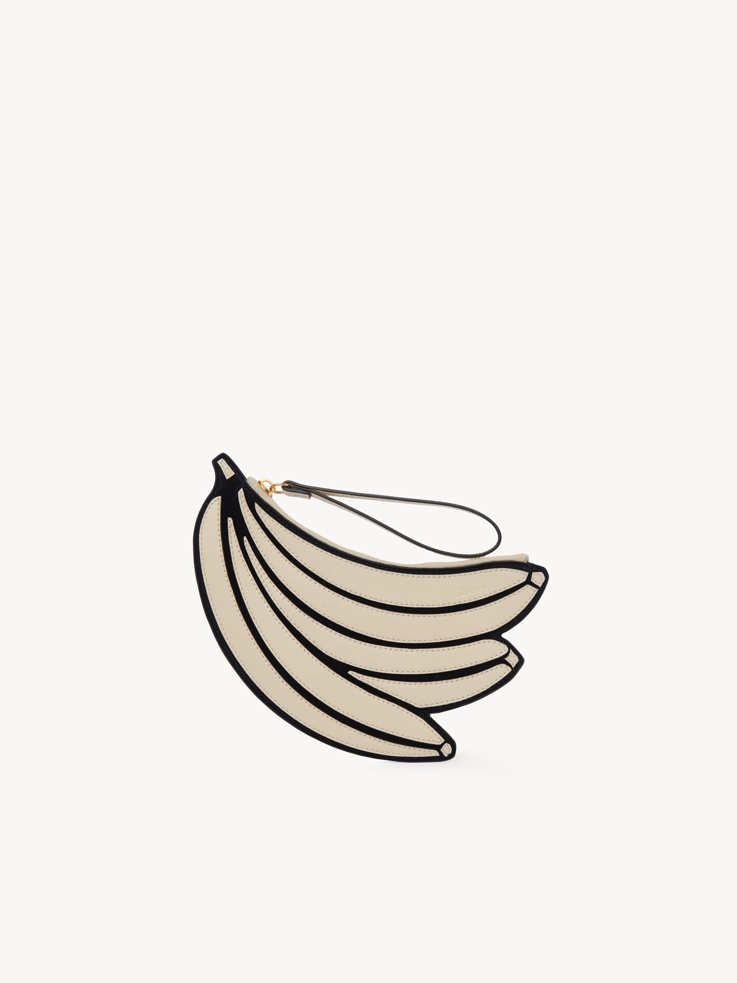 Banana flat pouch in grained leather - 2