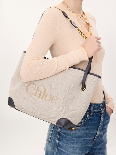 Chlo&eacute; Clover double carry bag in canvas