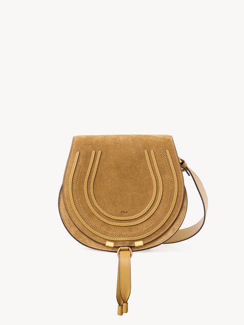 Marcie saddle bag in suede leather