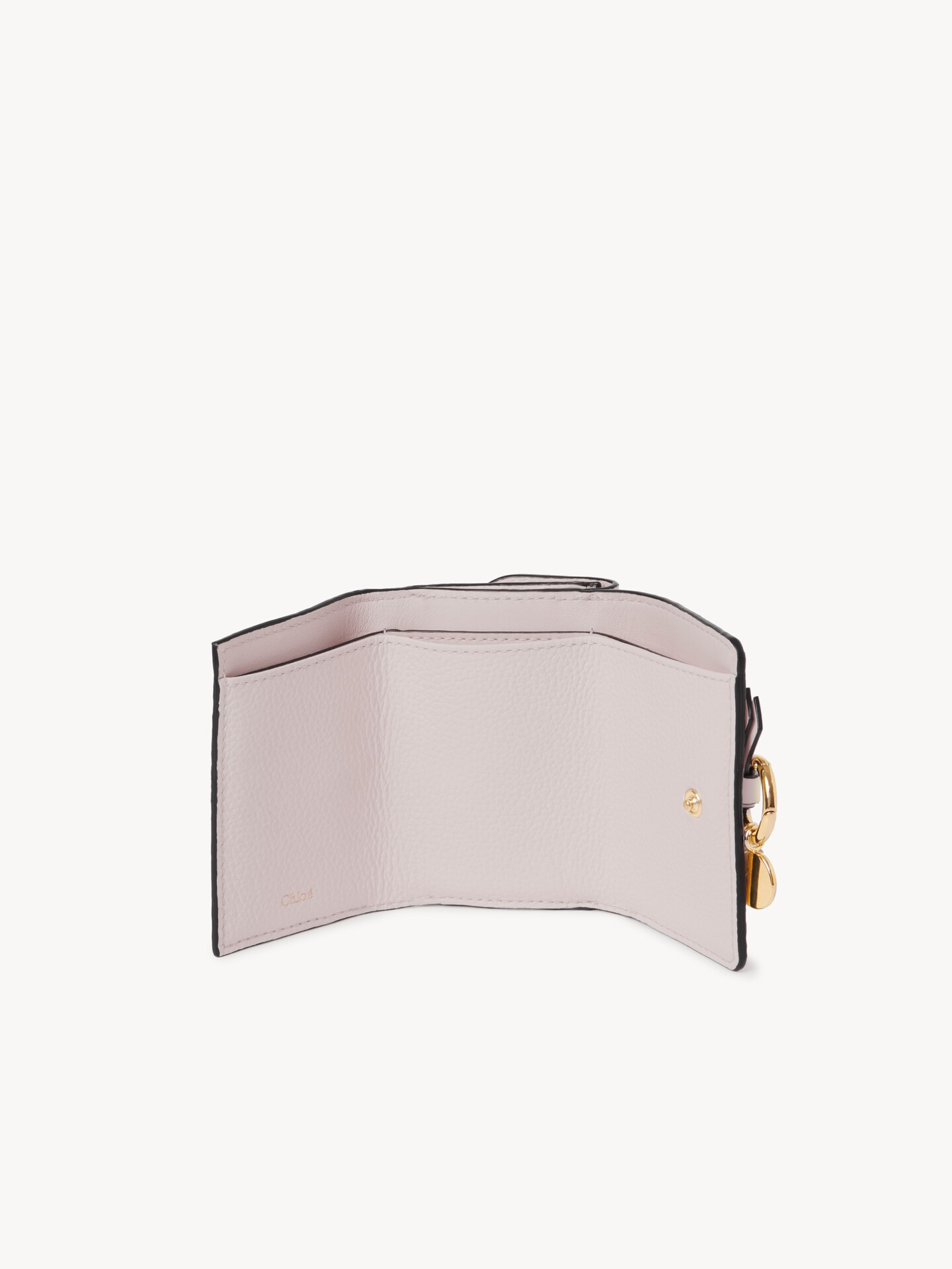Mini Alphabet tri-fold in grained leather - 3