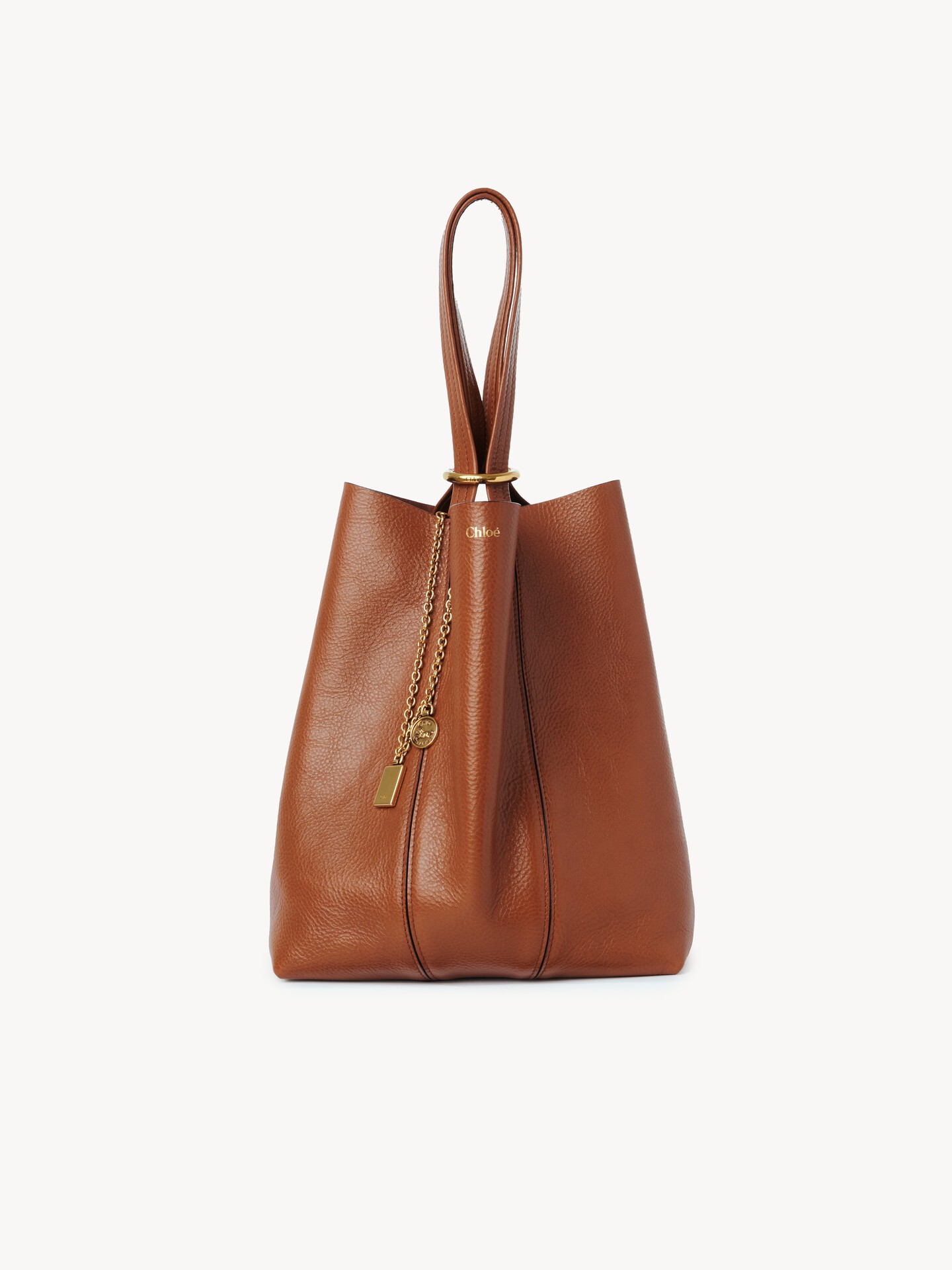 Chlo&eacute; Spin tote bag in grained leather - 3